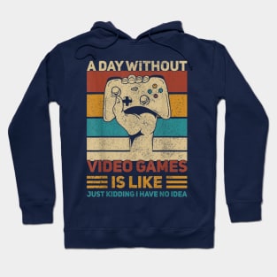 A Day Without Video Games Is Like Just Kidding Have No Idea Hoodie